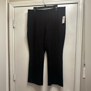 NWT Maeve Black Straight Pull-On Trousers